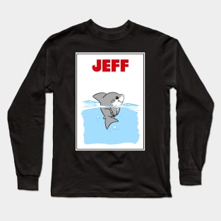 Jeff The Landshark (Jaws Parody) Long Sleeve T-Shirt